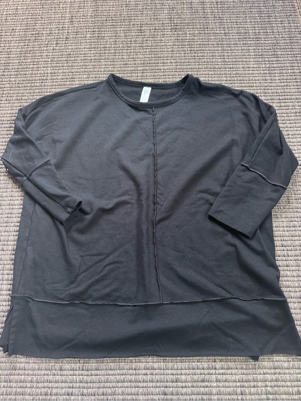 SPANX Black Women's 3/4 Sleeve Sweatshirt